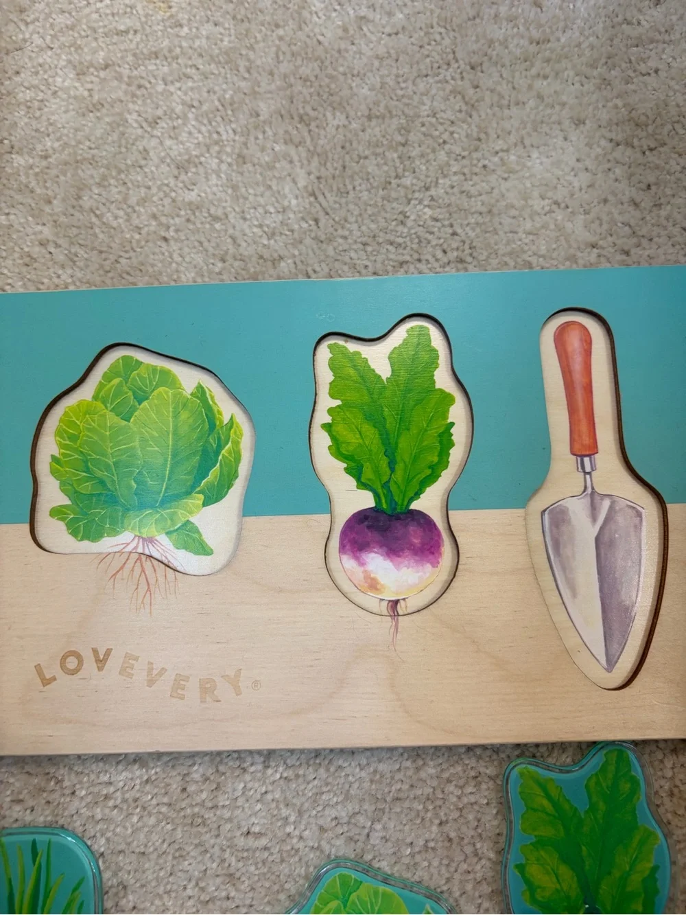 Lovevery Community Garden Puzzle – Montessori Wooden Learning Toy